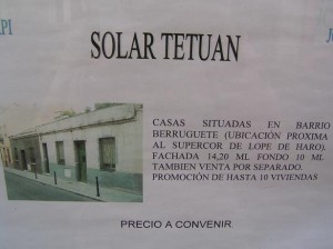 Venta de solar en Tetuán